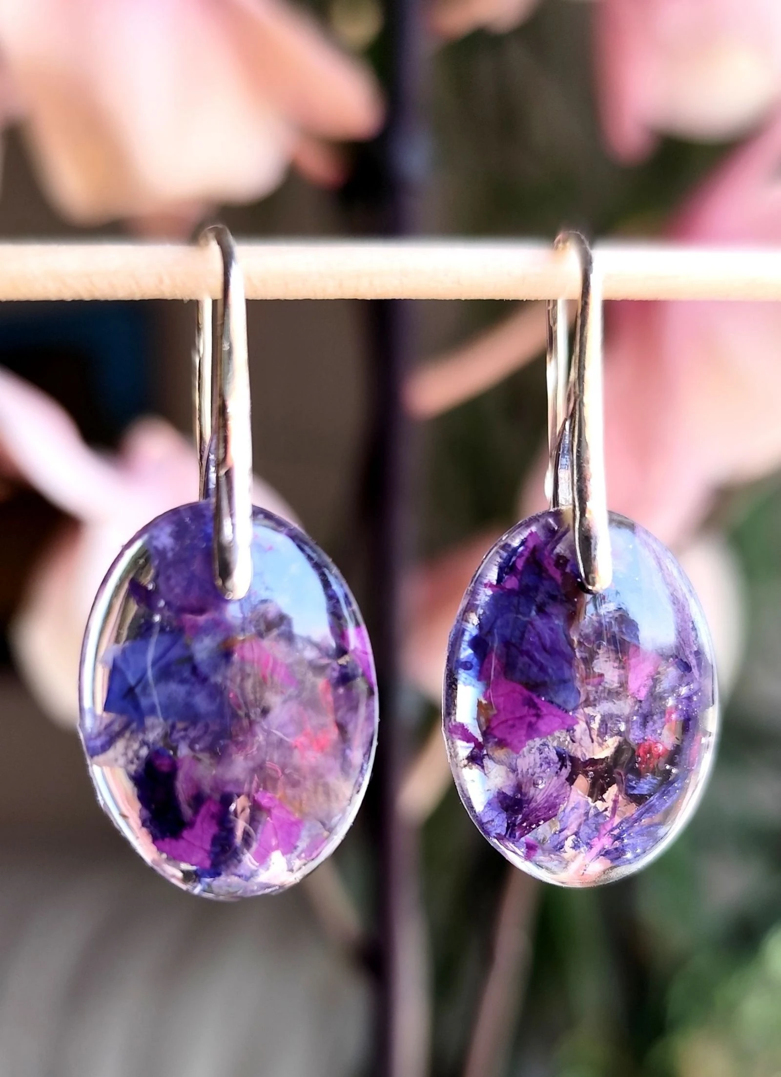 Pendientes #Flores #Azules